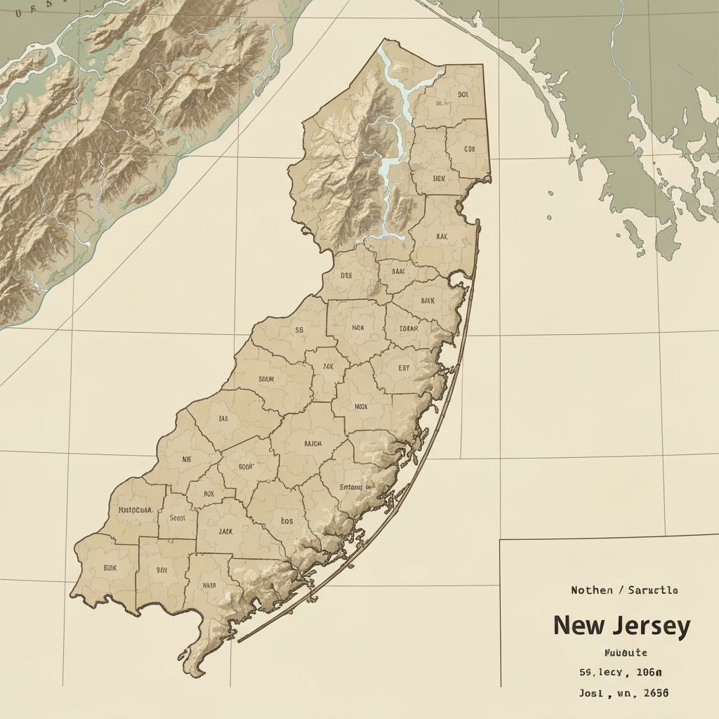 New Jersey map highlighting North and Central counties served